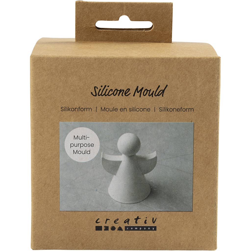 Creativ company siliconen vormen, engel:, h: 9,5 cm, b: 7 cm, mat transparant, 1 stuk 1 doos