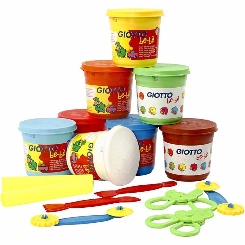 Giotto boetseerklei, diverse kleuren, 8x220 gr 1 doos
