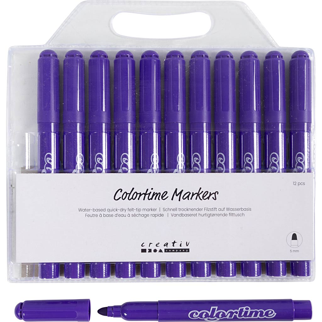 Purple Jumbo markers, 12st.