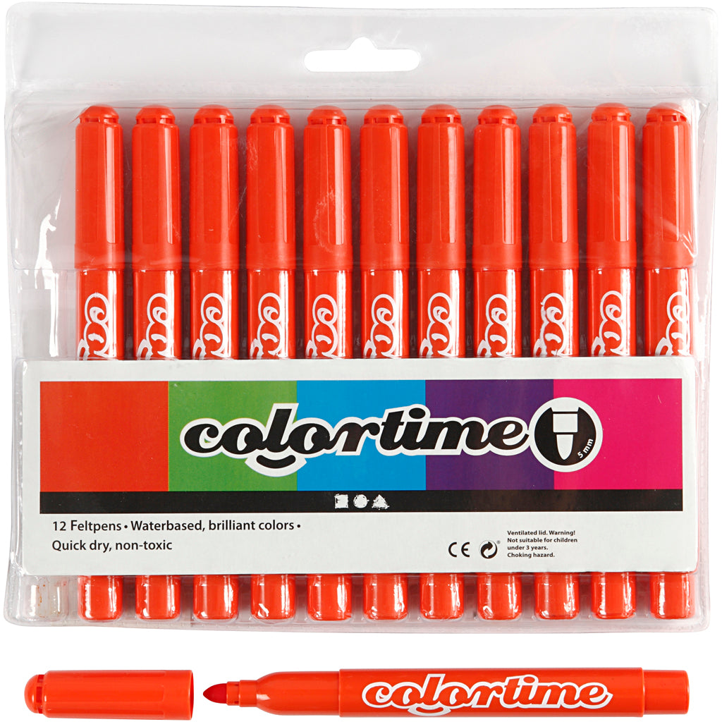 Donker Orange Jumbo markers, 12st.