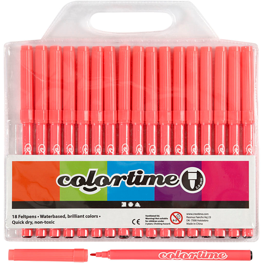 Pink markers, 18st.