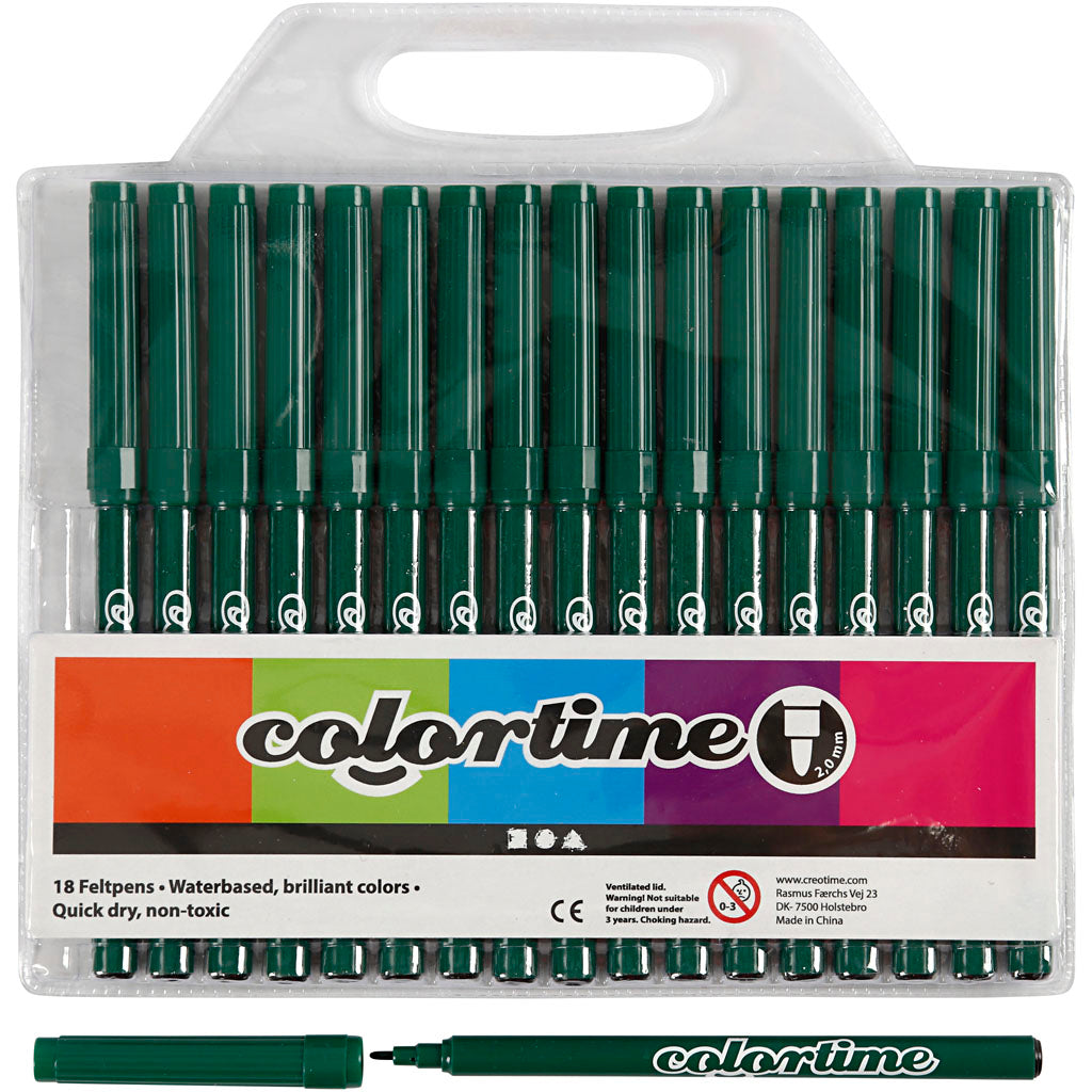 Dark green markers, 18st.