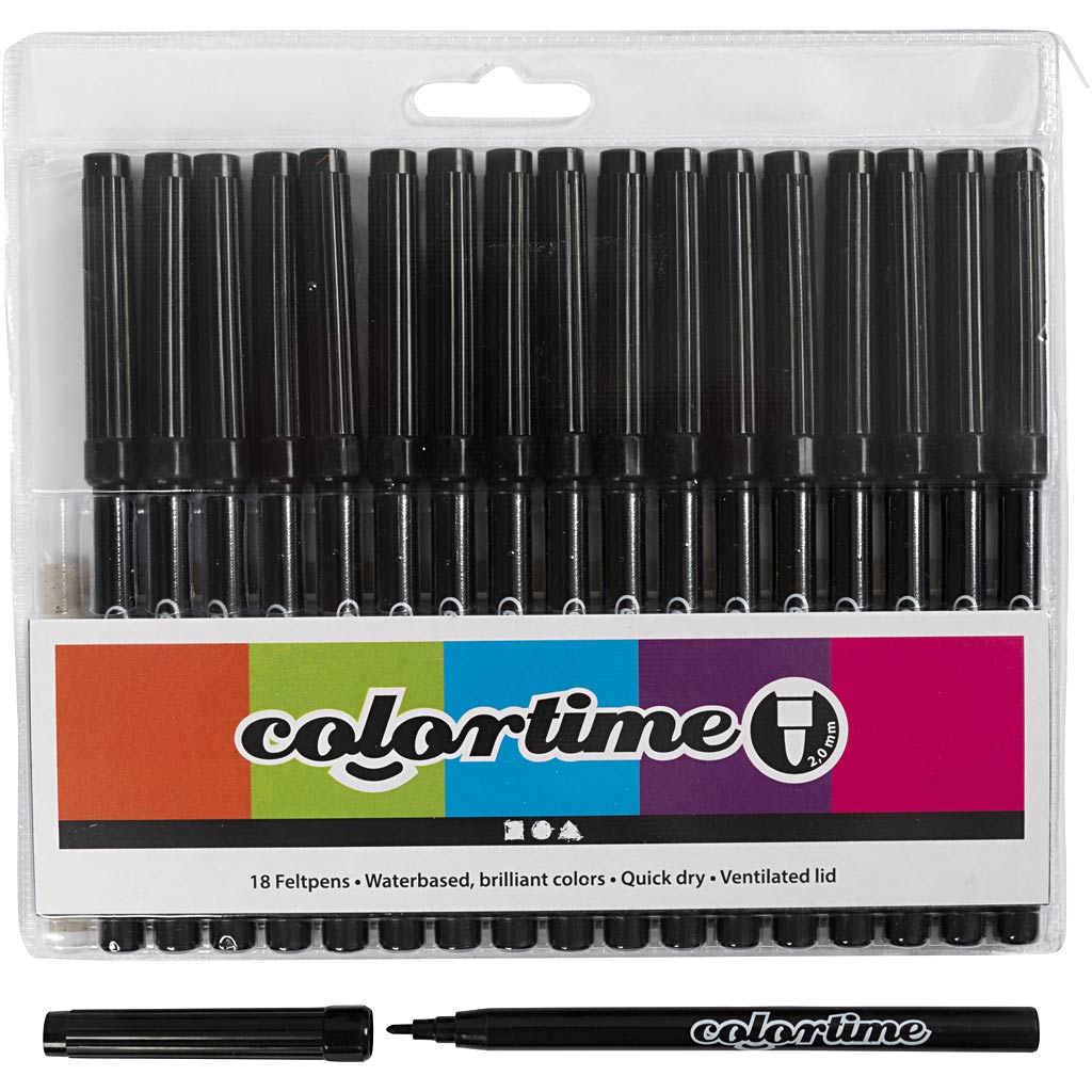 Black markers, 18st.