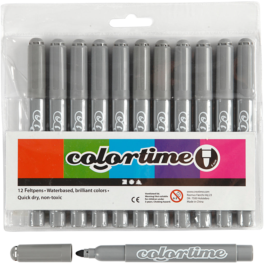 Gray Jumbo markers, 12st.