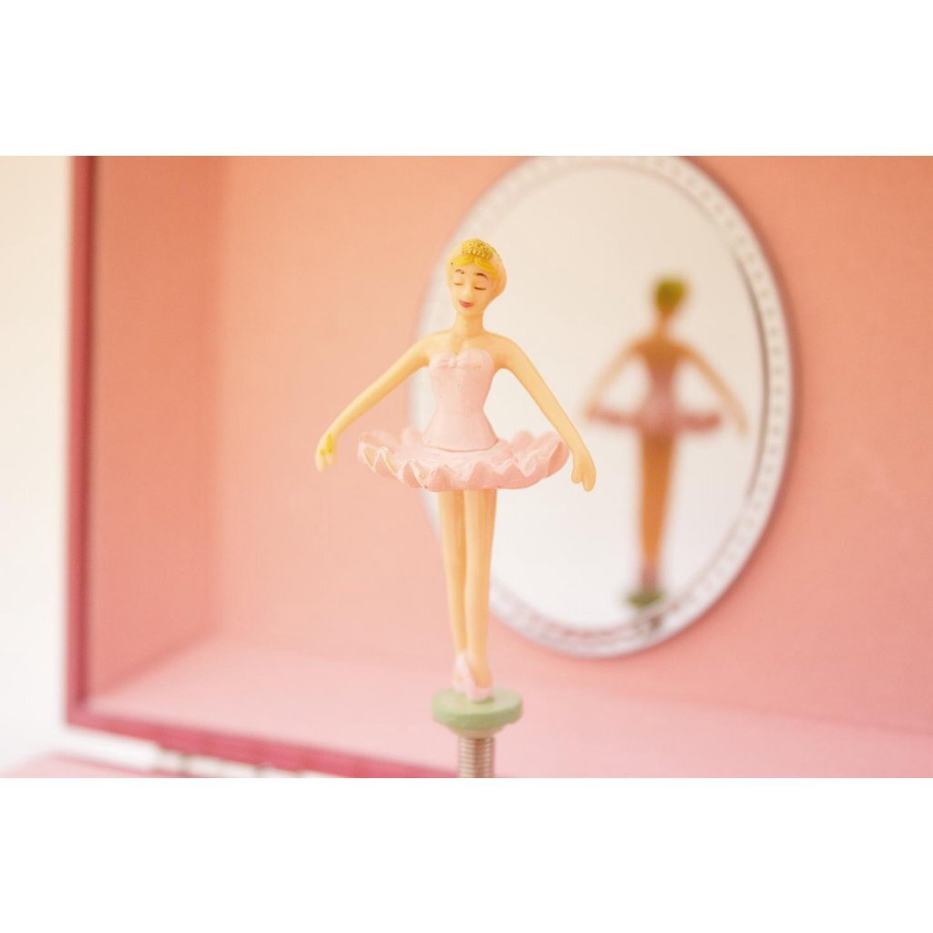 Joyero Ulysse con música y sombrilla bailarina rosa
