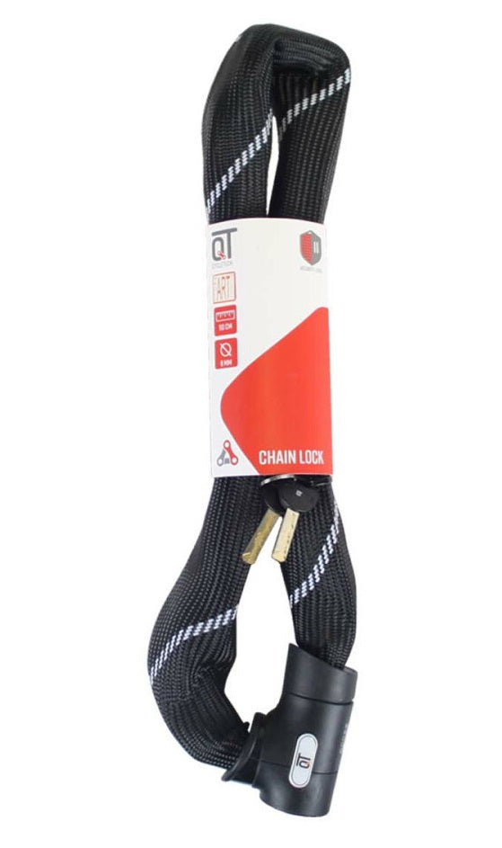 Art.2 Lock de cadena aprobado 900 mm - Acero -Lado de cuatro - Cubierta textil - 2 teclas