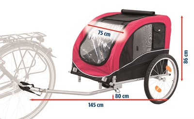 Trixie dog bike cart black red