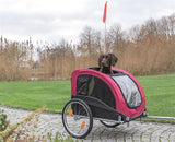 Trixie dog bike cart black red