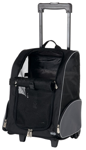 Trixie Reisekorb Trolley schwarz grau