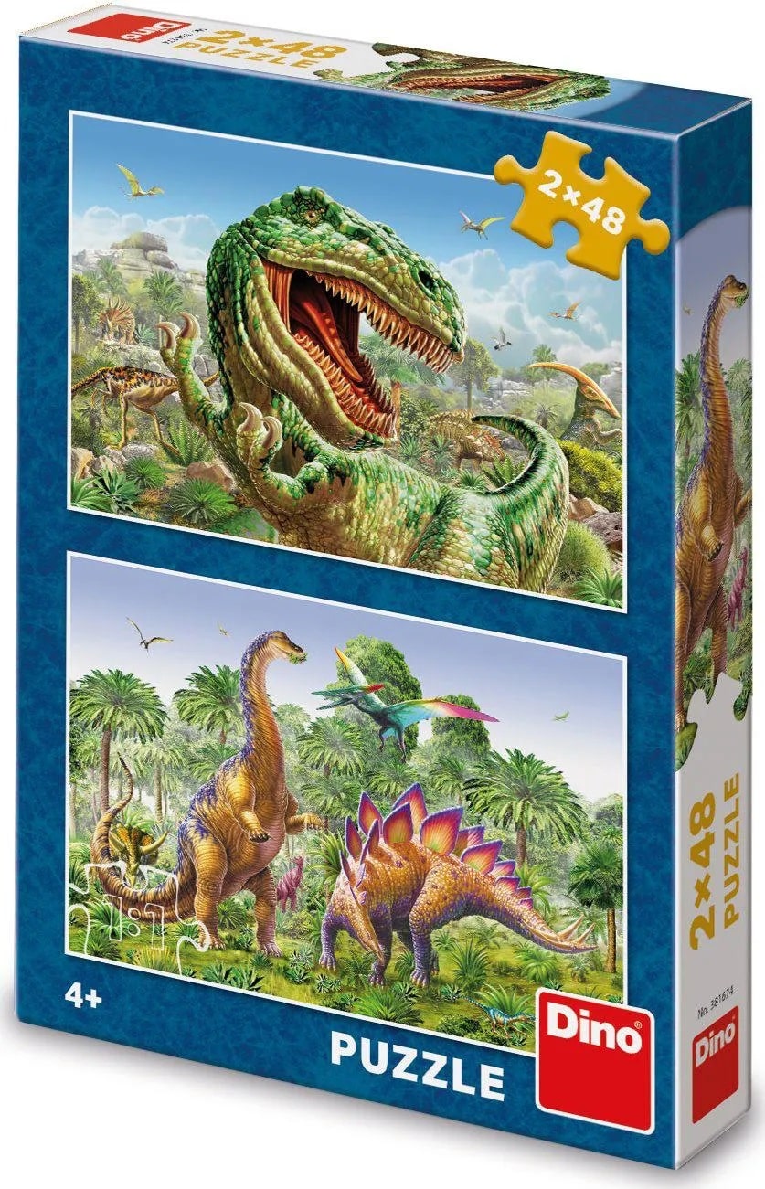Dinotoys Dino Puzzle - Battle of the Dinos - 2 x 48 pieces