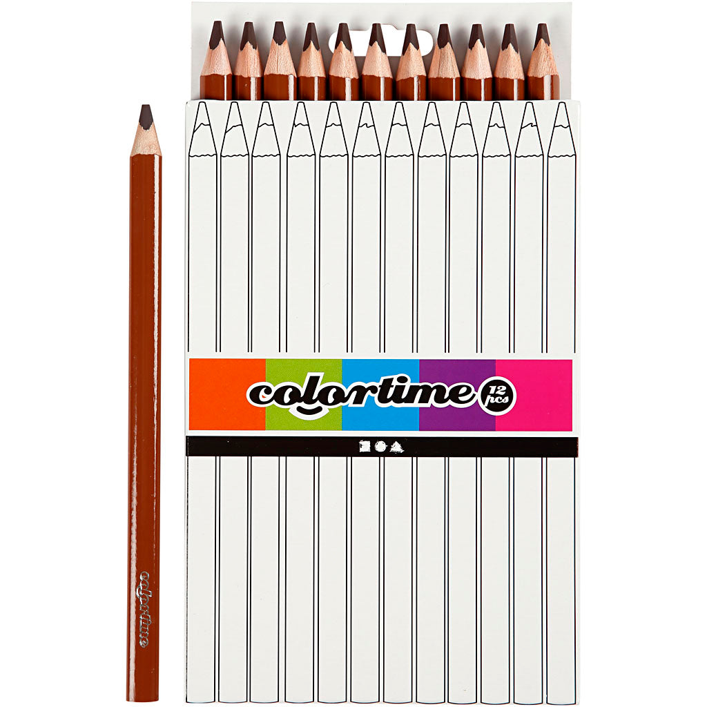 Triangular Jumbo Colored Pencils - Brown, 12st.