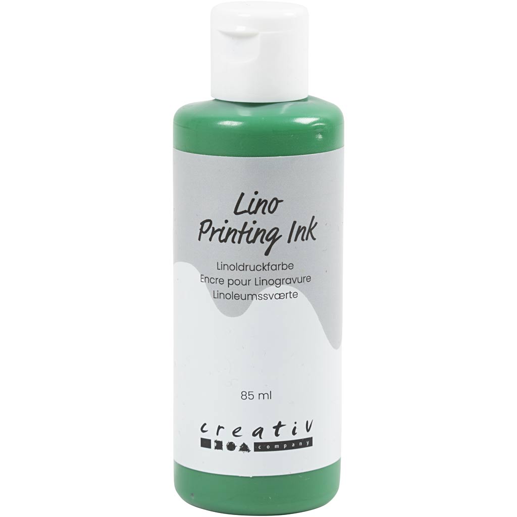 Creativ company linoleum verf, groen, 85 ml 1 fles
