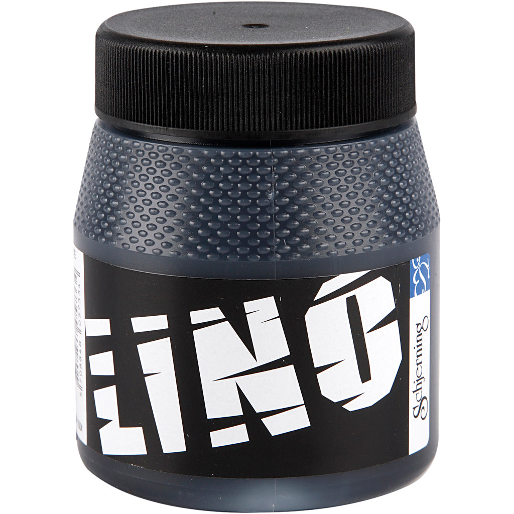 Creativ company linoleum verf, zwart, 250 ml 1 doosje