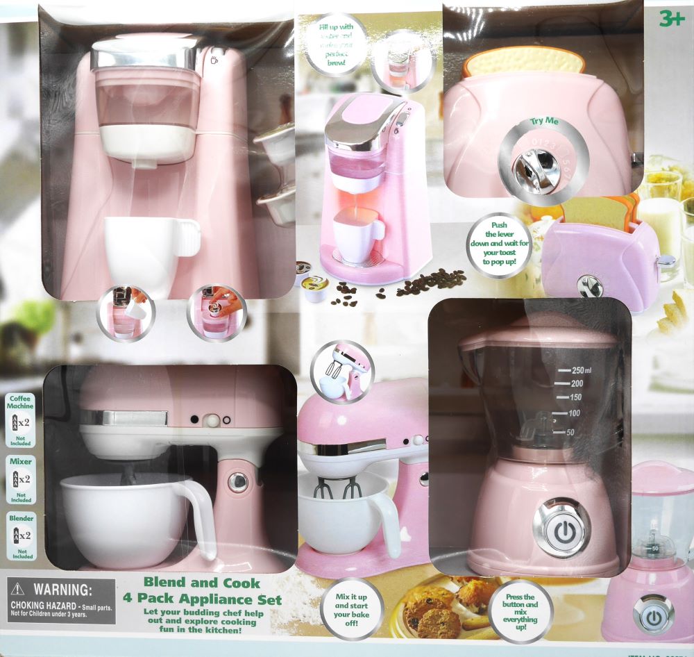 Playgo kitchen set pink 4 pieces.