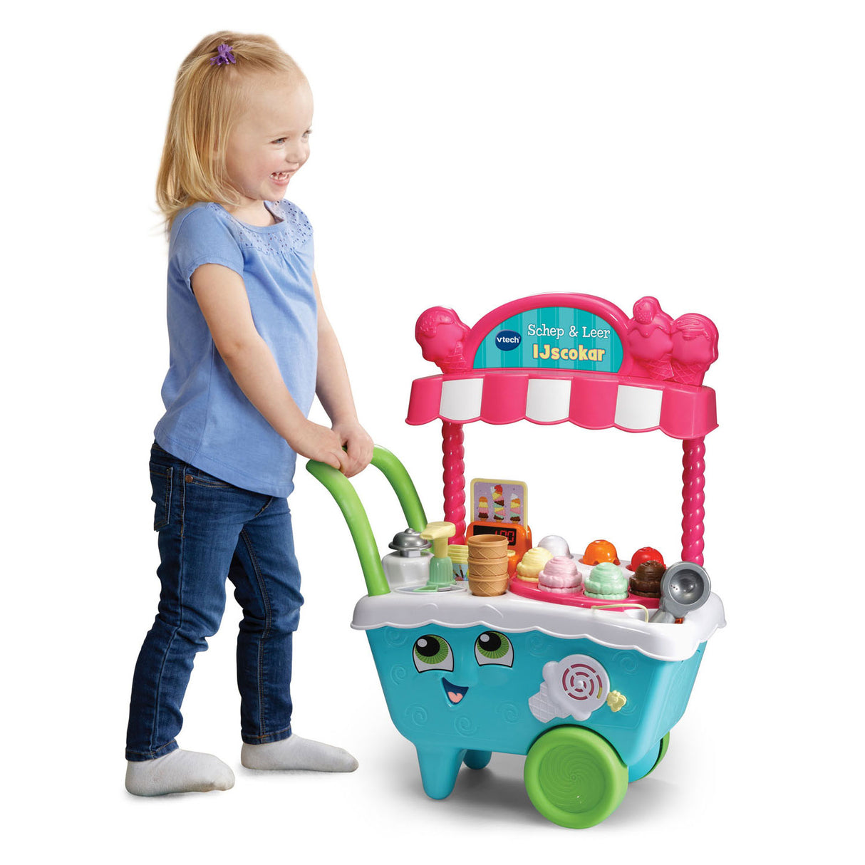 Vtech Ice Cream Scoop in pelle junior blu rosa 26 pezzi
