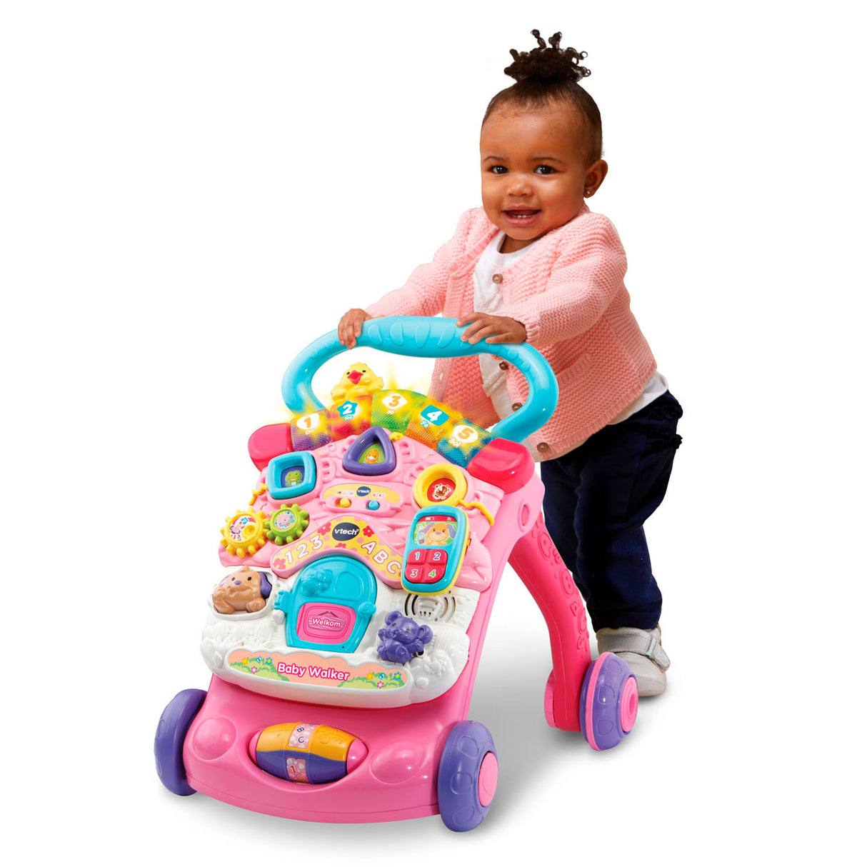 VTech baba rózsaszín walker