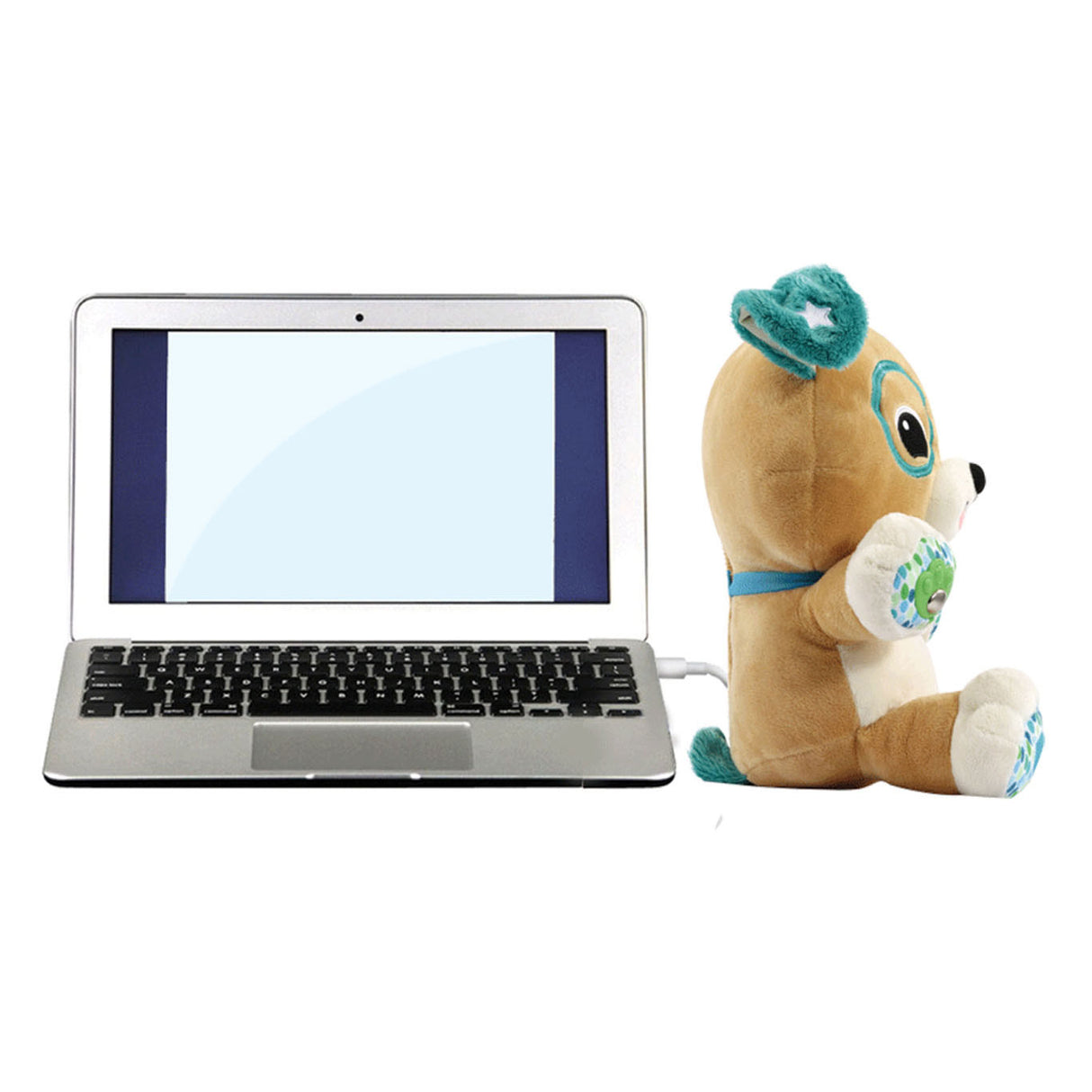 Vtech embrasse mon chiot interactif turquoise brune en peluche