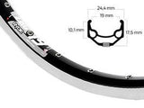 Rigida rim ryde 28 (622) zac-19 36 14 black (sanded)