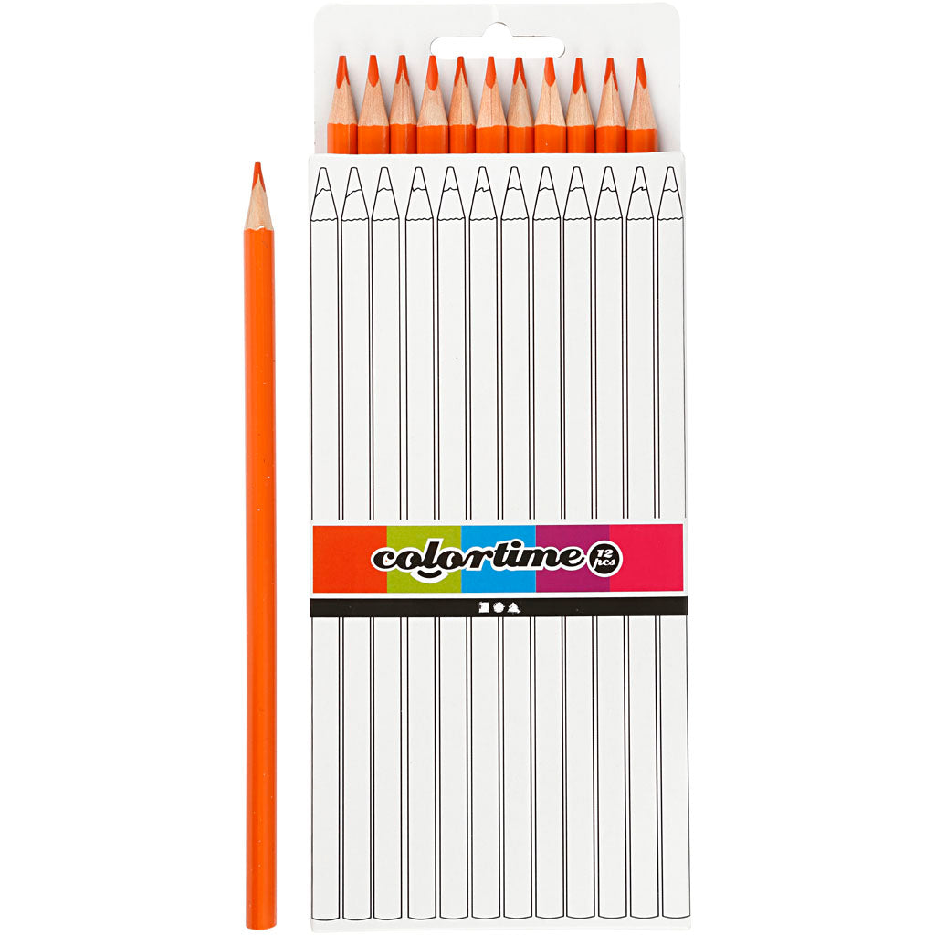 Trójkątne ołówki - pomarańczowe, 12.