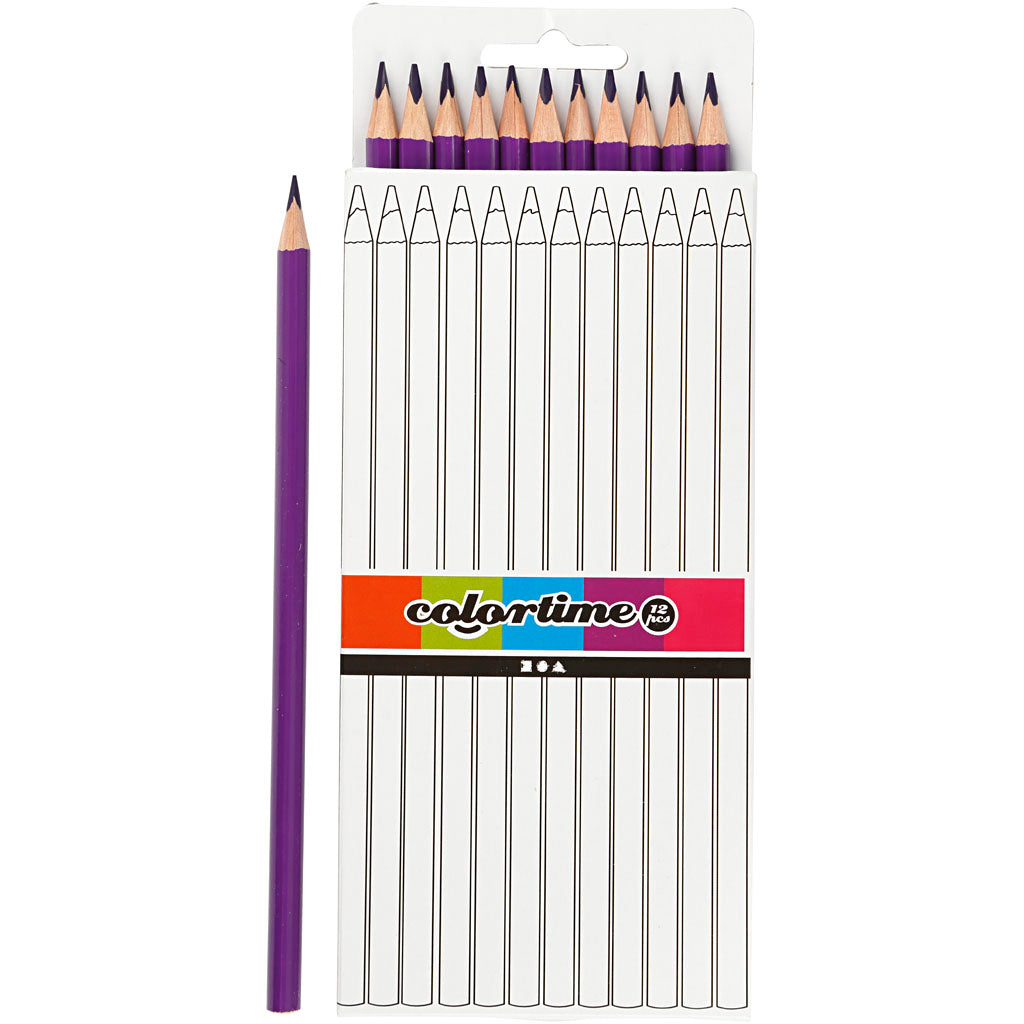 Crayons de couleur triangulaire - violet, 12e.