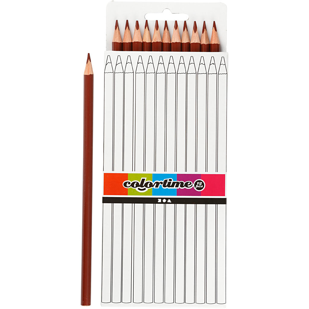 Triangular Colored Pencils - Brown, 12 pcs.