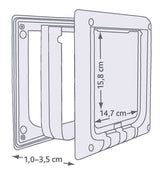 Trixie 4-way cat flap electromagnetic white