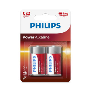 Battery Philips C 2 Pieces Power Alkaline