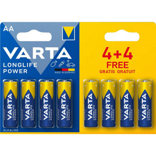 Varta batterij aa 4+4 alkaline longlife power