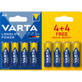 Varta batterij aa 4+4 alkaline longlife power
