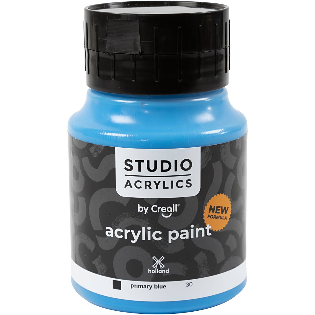 Creall studio acrylic paint, opaque, primary blue (30), 500 ml 1 bottle