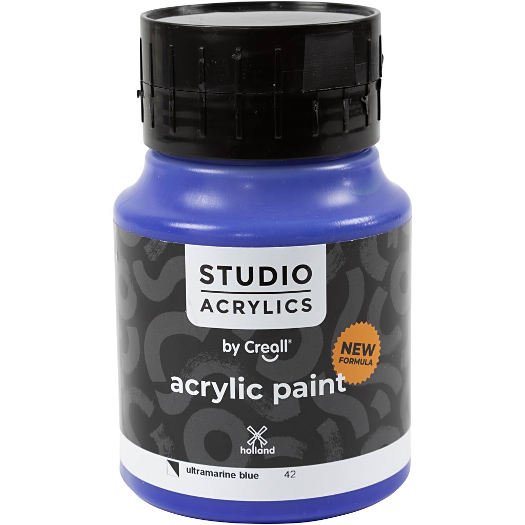 Creall studio acrylic paint, semi-opaque, ultramarine blue (42), 500 ml 1 bottle