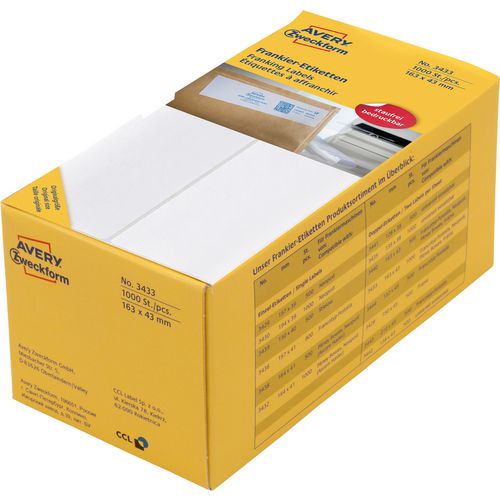 Франкиращи етикети avery zweckform 3433 бели