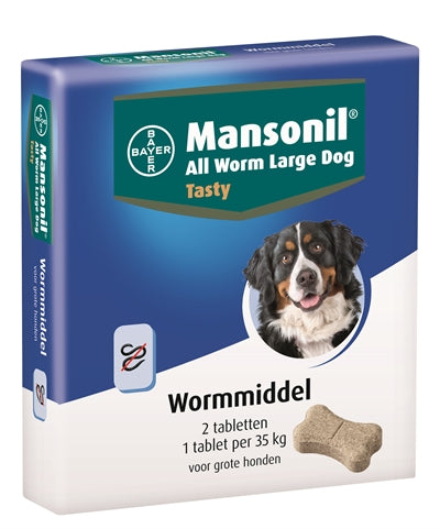 Mansonil Big Dog alle orm velsmagende tabletter