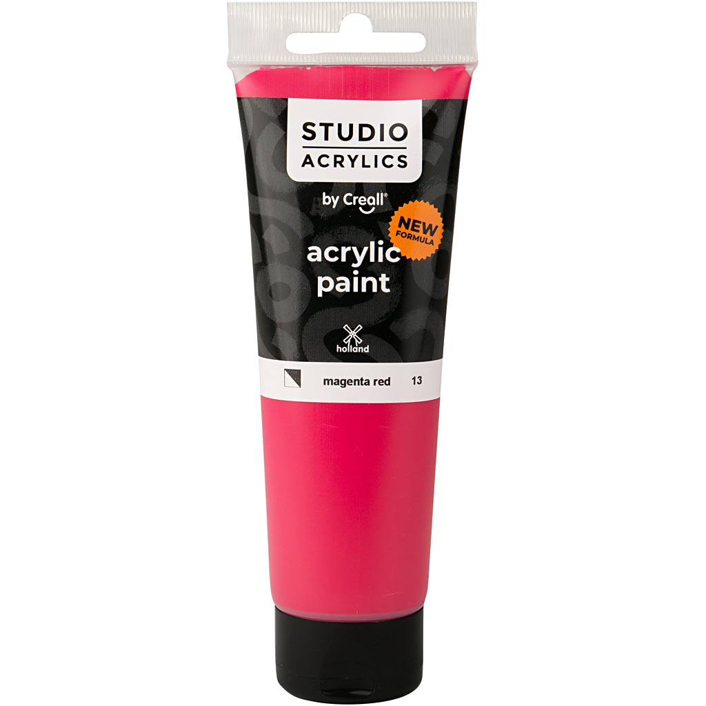 Creall studio acrylic paint, semi-opaque, magenta red (13), 120 ml 1 bottle
