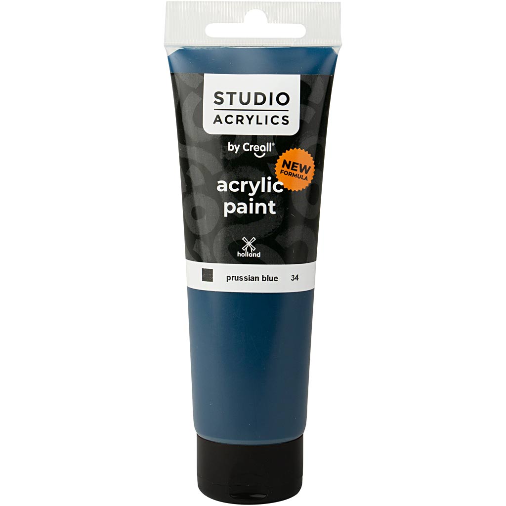 Creall studio acrylic paint, opaque, prussian blue (34), 120 ml 1 bottle
