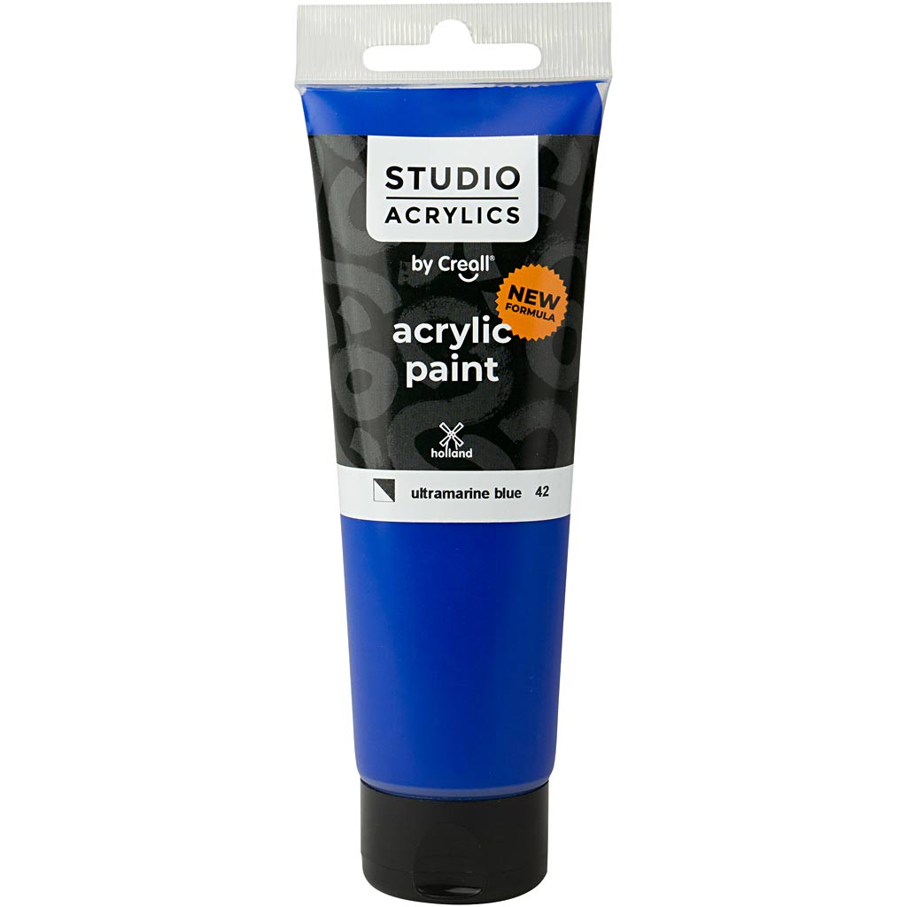Creall studio acrylic paint, semi-opaque, ultramarine blue (42), 120 ml 1 bottle