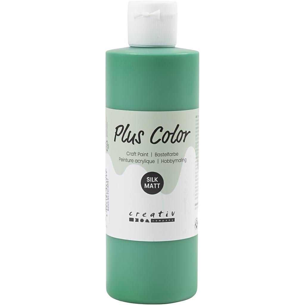 Plus color acrylic paint, brilliant green, 250 ml 1 bottle