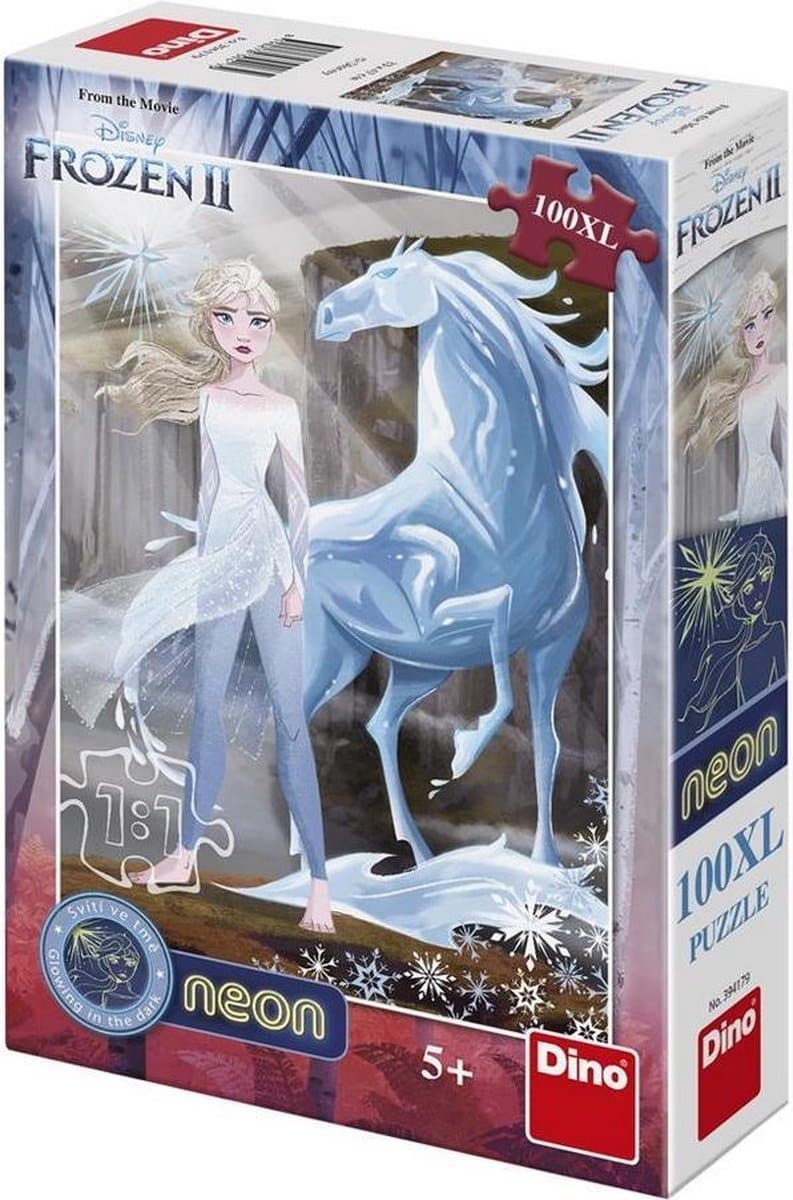 Dinotoys Dino -Puzzle - Glühen im dunklen Disney Frozen II - 100 xl Stücke