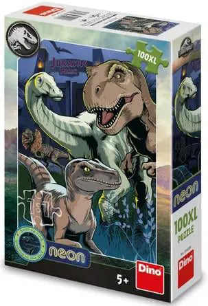 Dinotoys Dino Neon Puzzle Of Dinosaurs 100 xl pieces