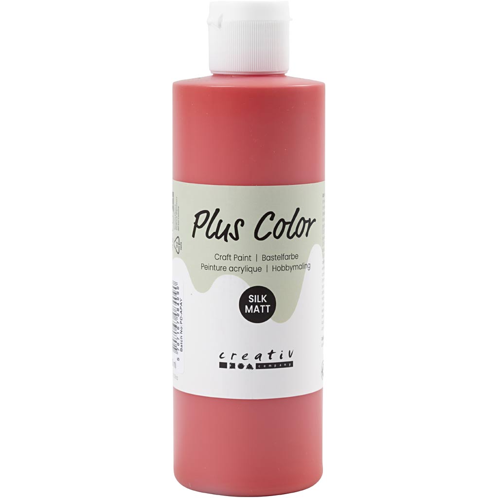 Plus color acrylic paint, crimson red, 250 ml 1 bottle