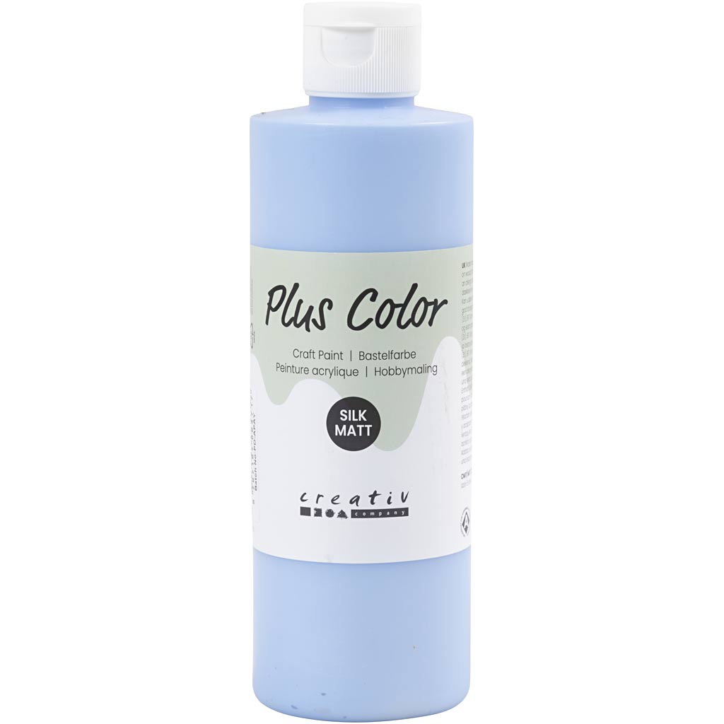 Plus color acrylic paint, sky blue, 250 ml 1 bottle
