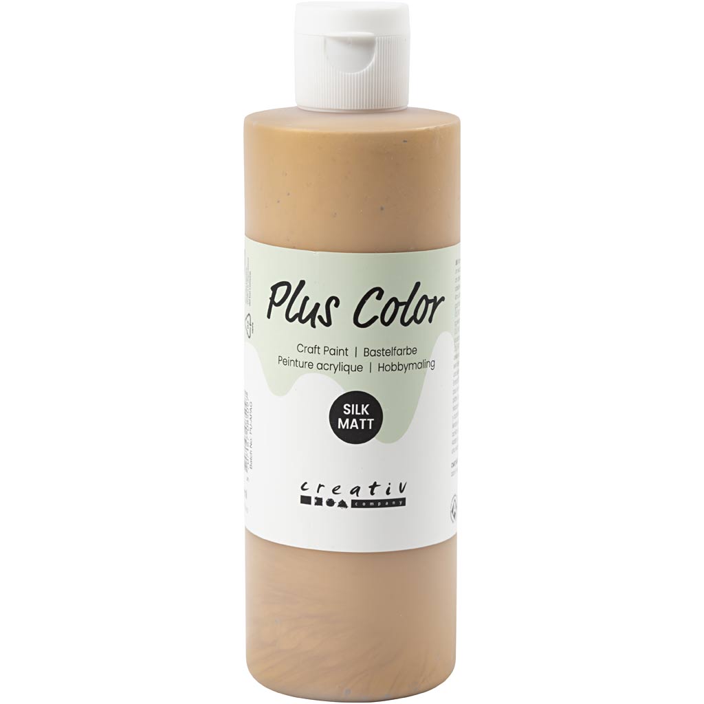 Plus color acrylic paint, gold, 250 ml 1 bottle