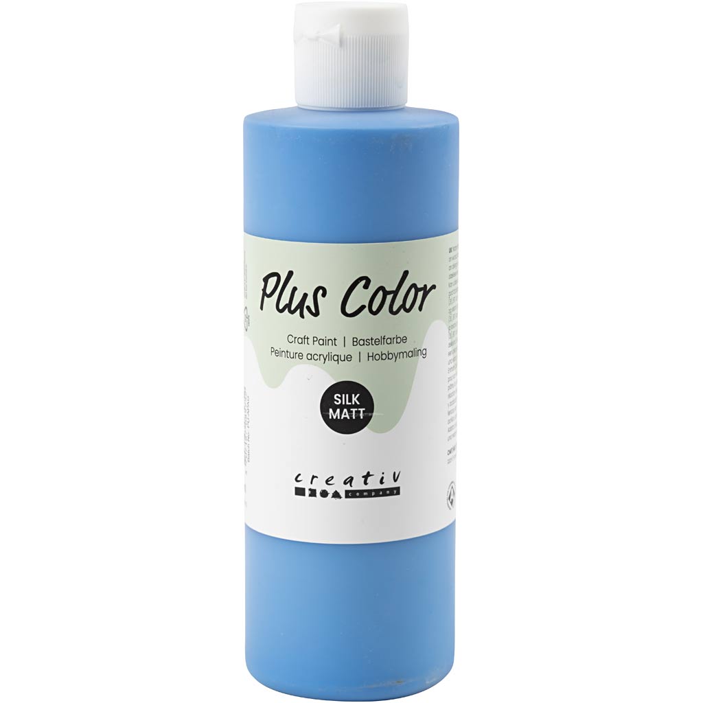 Plus color acrylic paint, primary blue, 250 ml 1 bottle