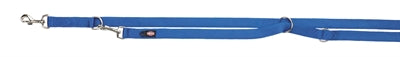 Trixie dog leash premium double stitched adjustable royal blue
