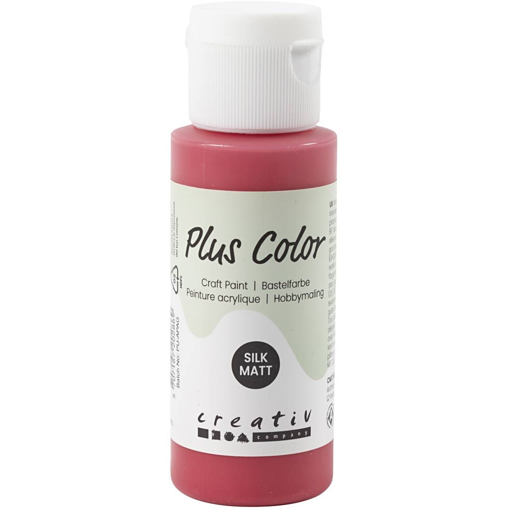 Plus Color Acrylic paint Berry Red, 60ml