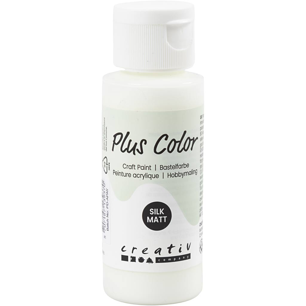 Plus color acrylic paint off-white, 60ml