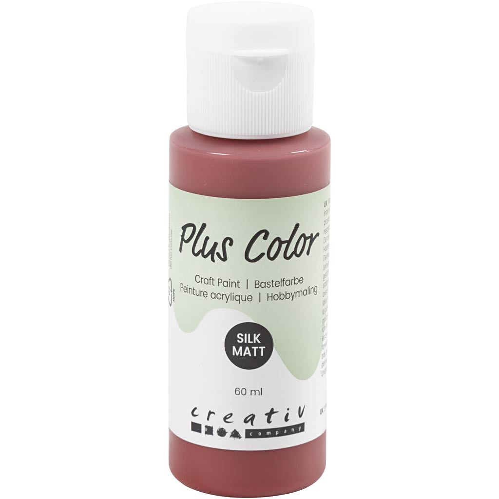 Plus color acrylverf, antiek rood, 60 ml 1 fles