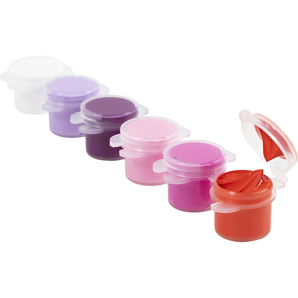 Creativ company plus color acrylic paint, purple pink harmony, 6x5 ml 1 box