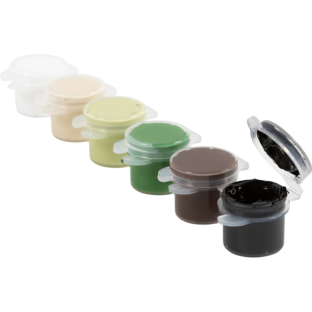 Creativ company plus color acrylverf, naturel, 6x5 ml 1 doos
