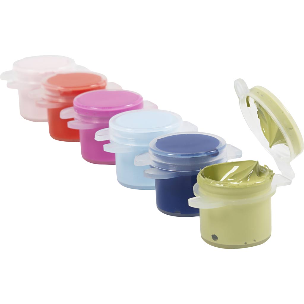 Creativ company plus color acrylic paint, strong colors, 6x5 ml 1 box